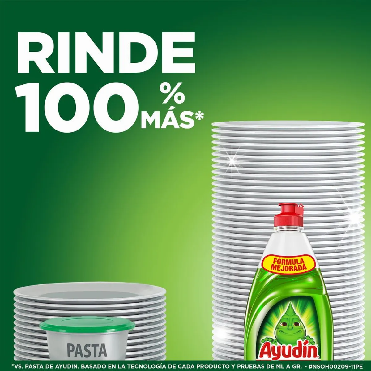 AYUDIN - Lavavajilla Líquido Ayudín Lima Limón Envase 1.2 L
