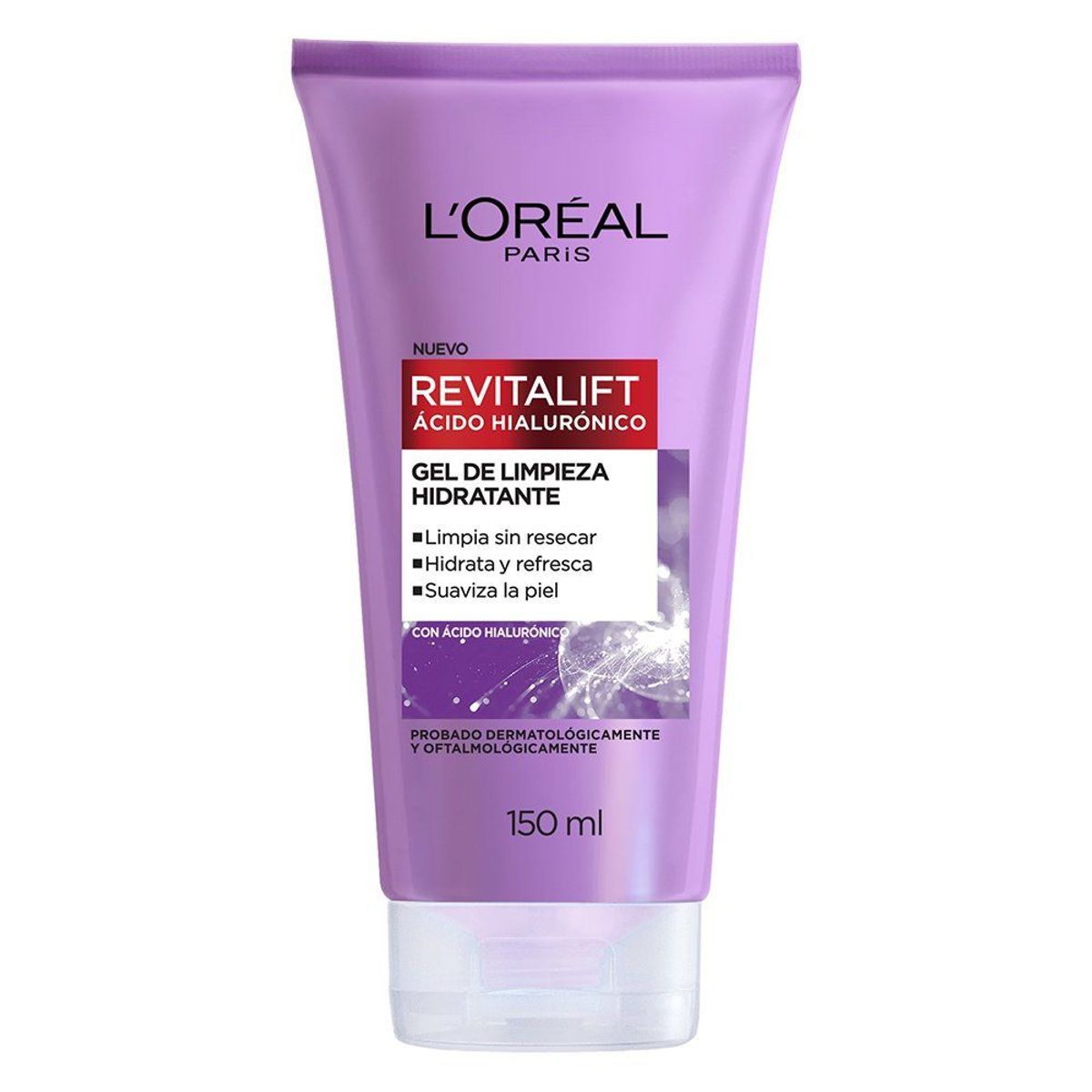 LOREAL PARIS - Gel Limpiador Loreal Revitalift Ácido Hialurónico Envase 150 mL