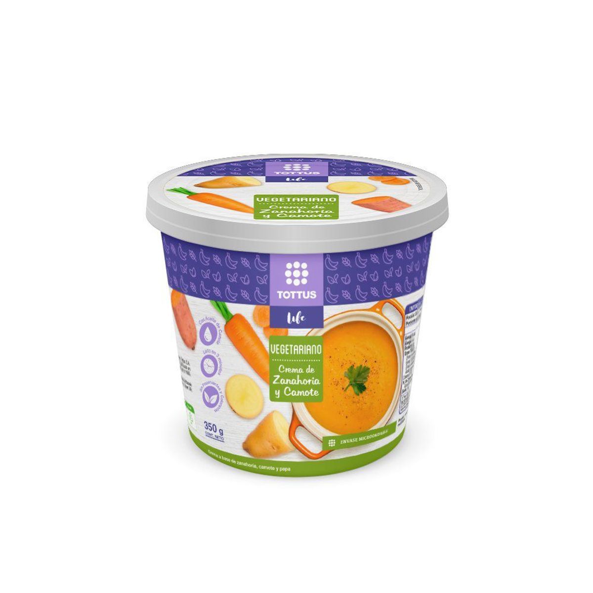 TOTTUS - Crema De Zanahoria Y Camote Tottus Life 350 G