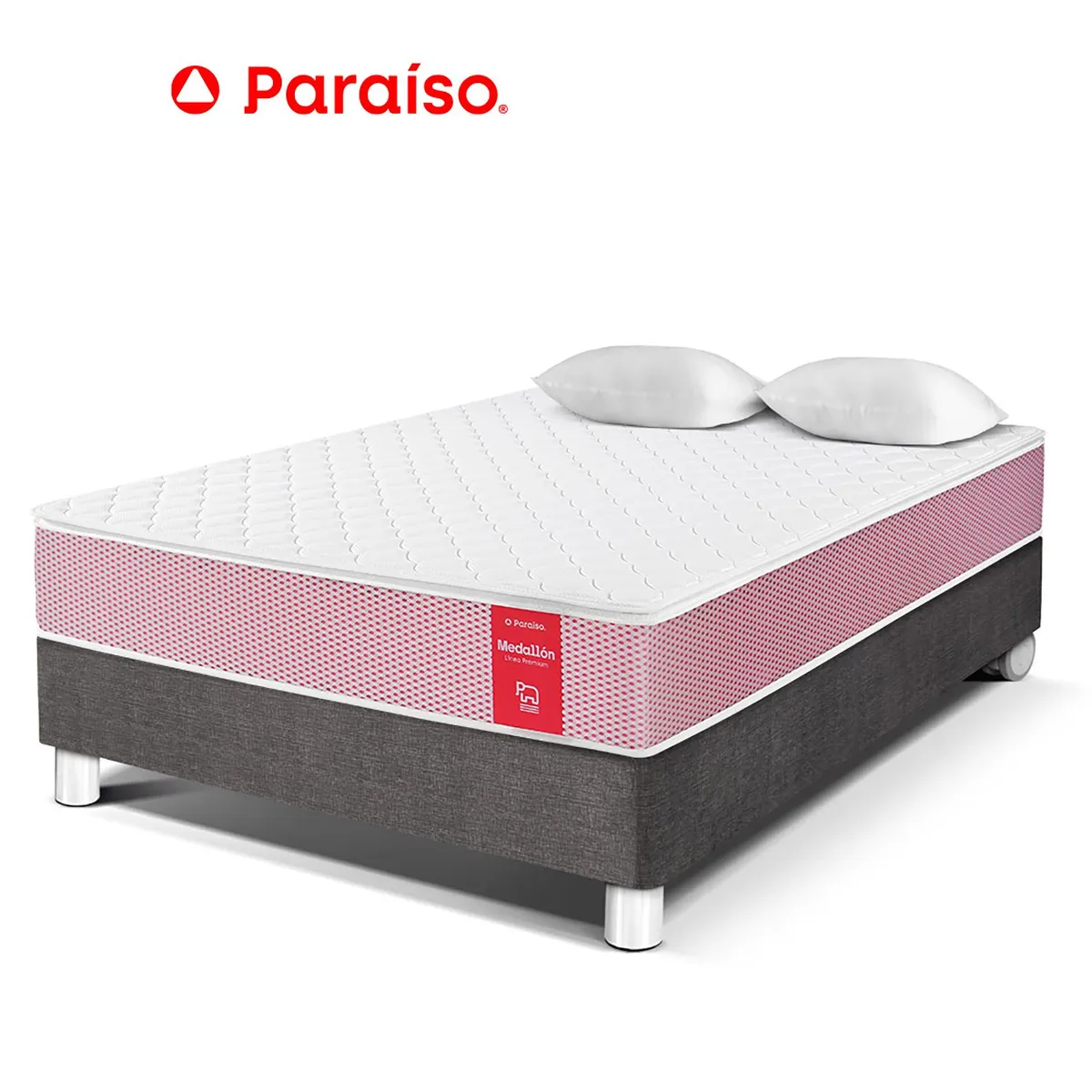 PARAISO - Cama Medallon 2 Plz Acero