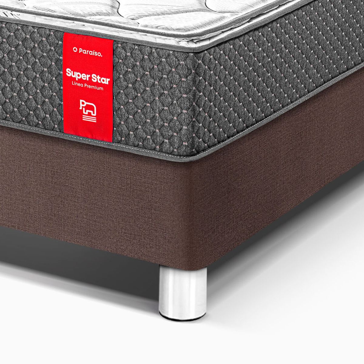 PARAISO - Cama Super Star 1.5 Plz Chocolate