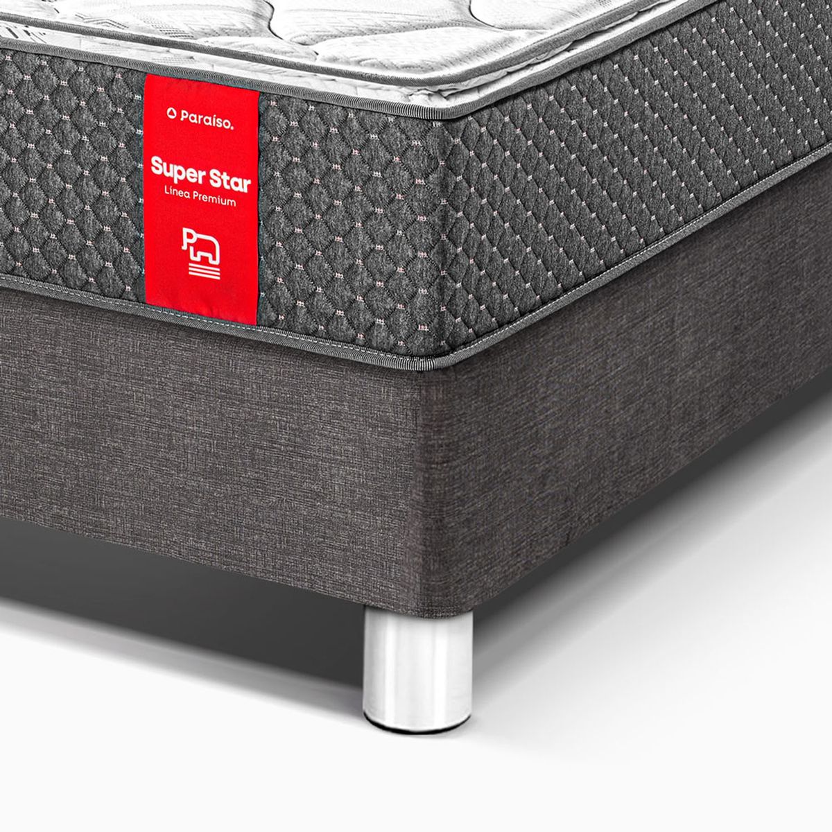 PARAISO - Cama Super Star 1.5 Plz Acero