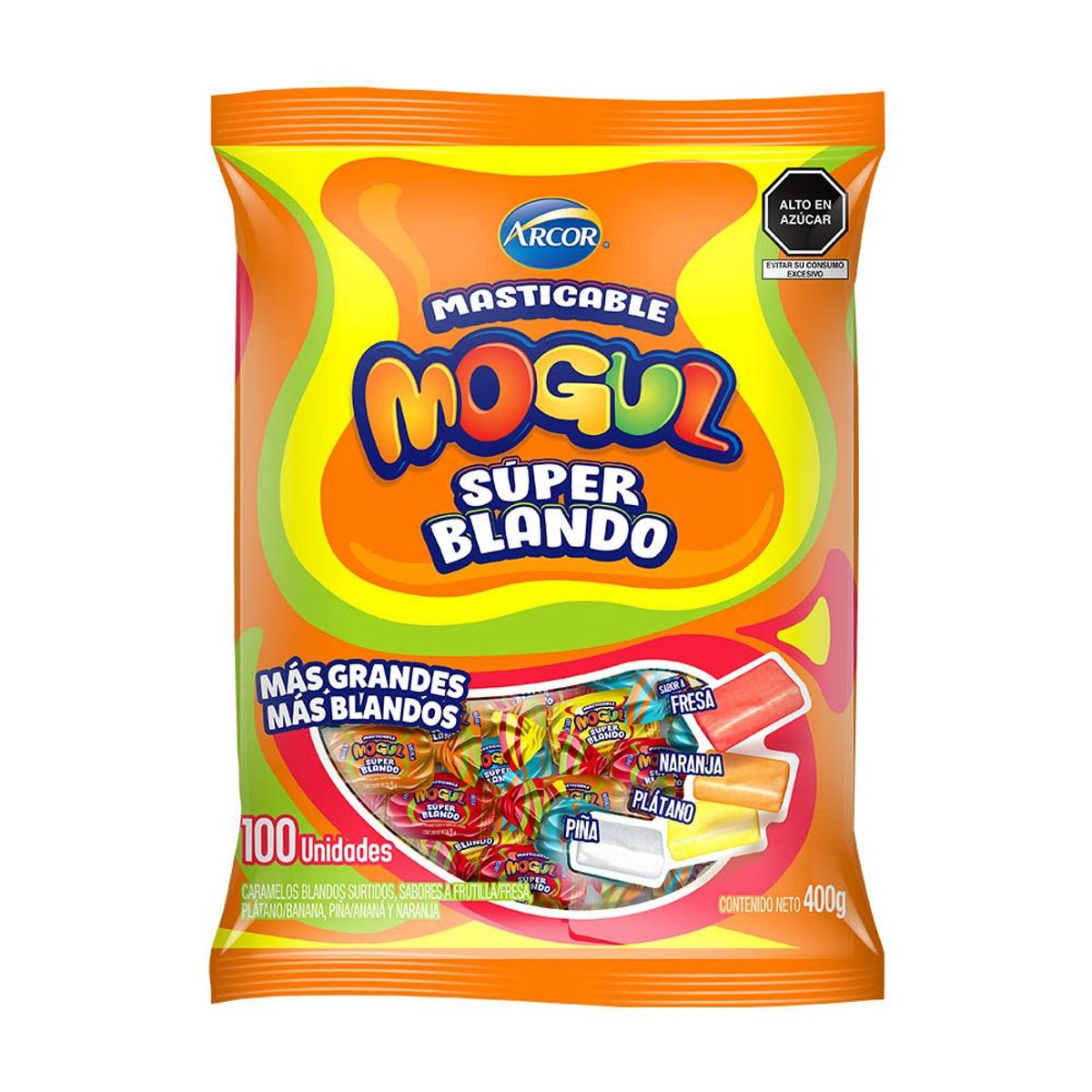 MOGUL - Caramelos Blandos Mogul Super Blando Surtido Bolsa 400 g