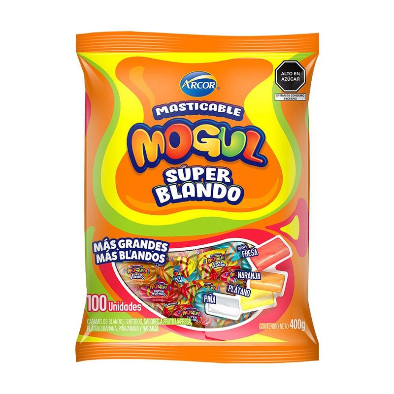 MOGUL - Caramelos Mogul Mastiacables Súper Blando Bolsa 400 g