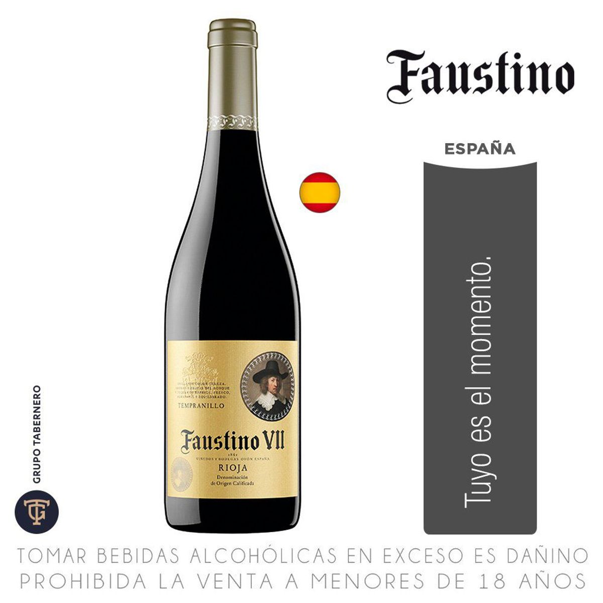 FAUSTINO - Vino Faustino VII Semi Crianza Botella 750 mL