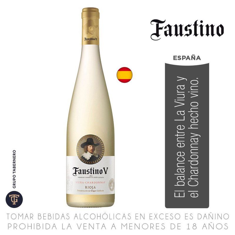 FAUSTINO - Vino V Blanco 750 mL