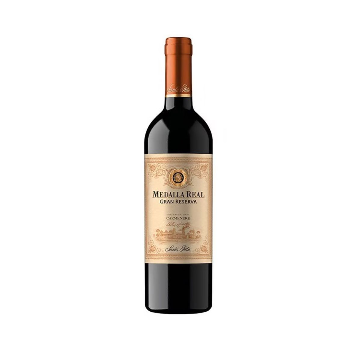 SANTA RITA - Vino Santa Rita Gran Reserva Carmenere Medalla Real Botella 750 mL