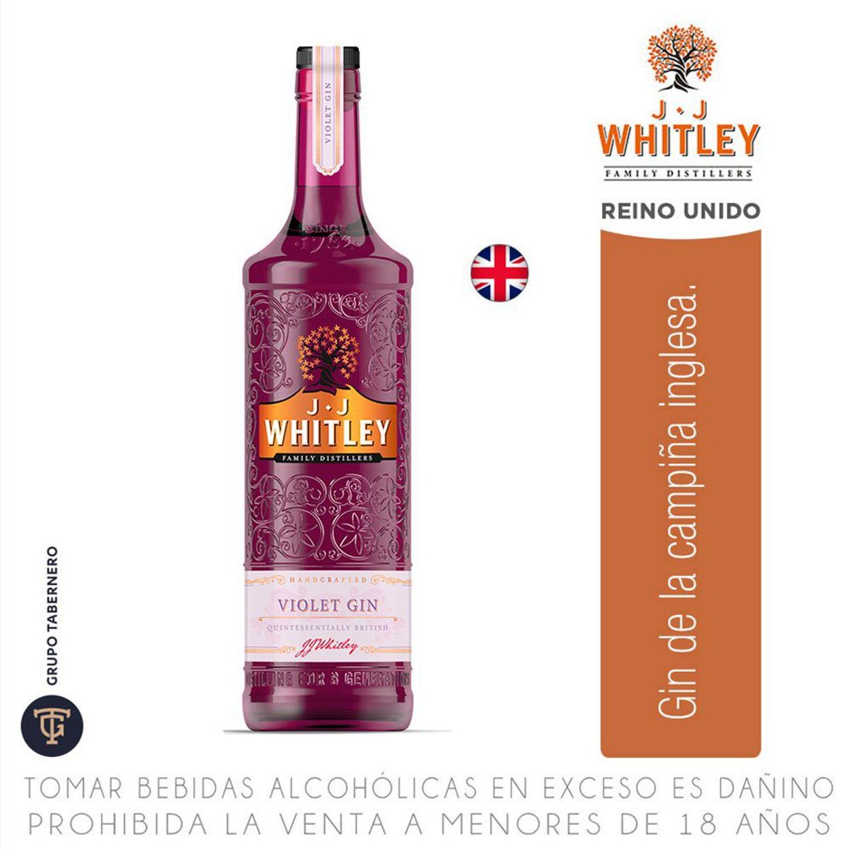WHITLEY NEILL - Gin Whitley Neill Violet Botella 750 mL
