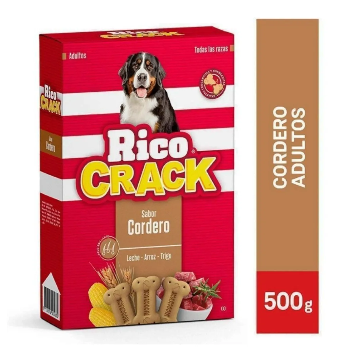 RICOCRACK - Galletas Perros Adultos Ricocrack Cordero Caja 500 g
