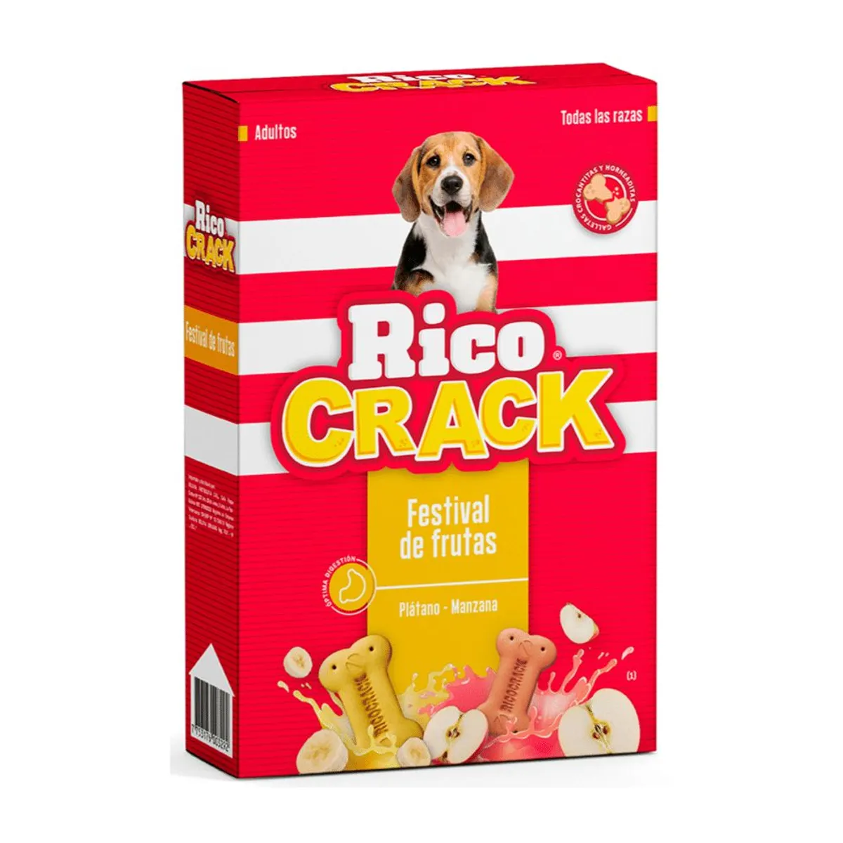 RICOCRACK - Galletas Perros Adultos Ricocrack Frutas Caja 500 g