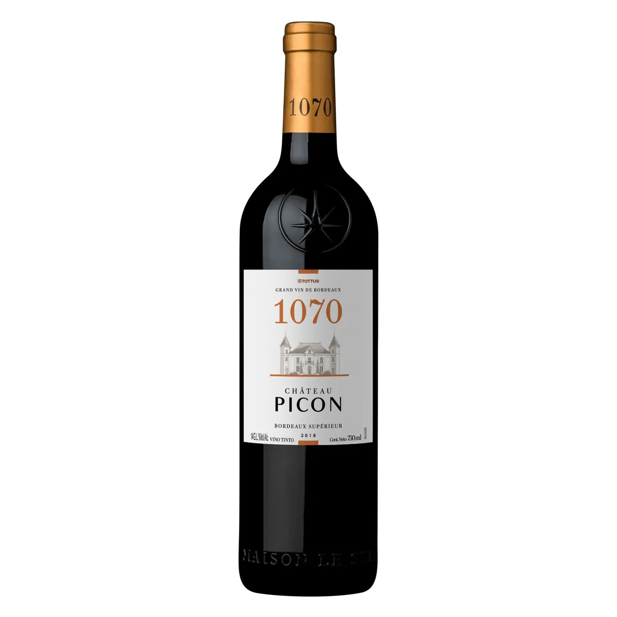 TOTTUS - Vino Chateu Picon 1070 Tottus Botella 750 mL