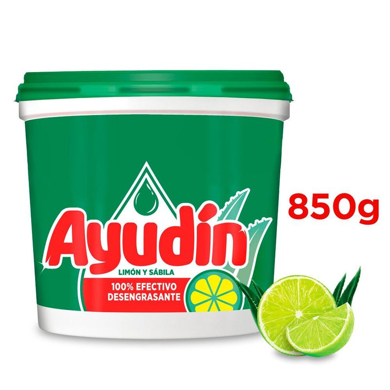 AYUDIN - Lavavajilla En Pasta Ayudín Limón Sábila Envase 850 g