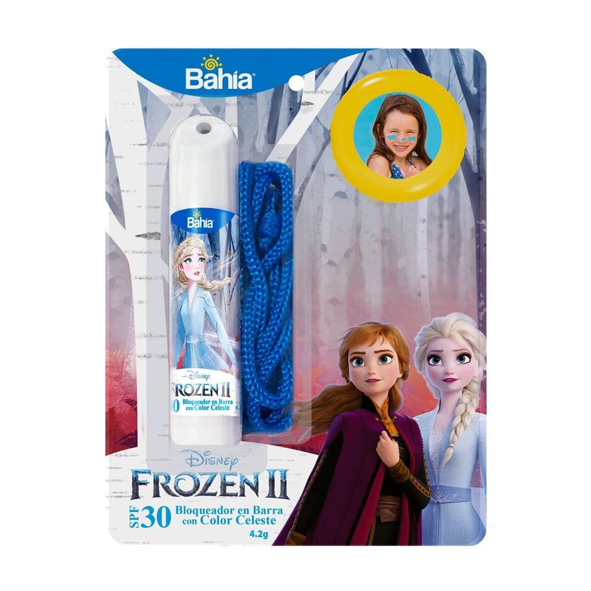 BAHIA - Bloqueador en Barra Bahía Color Celeste Frozen Envase 4.2 g