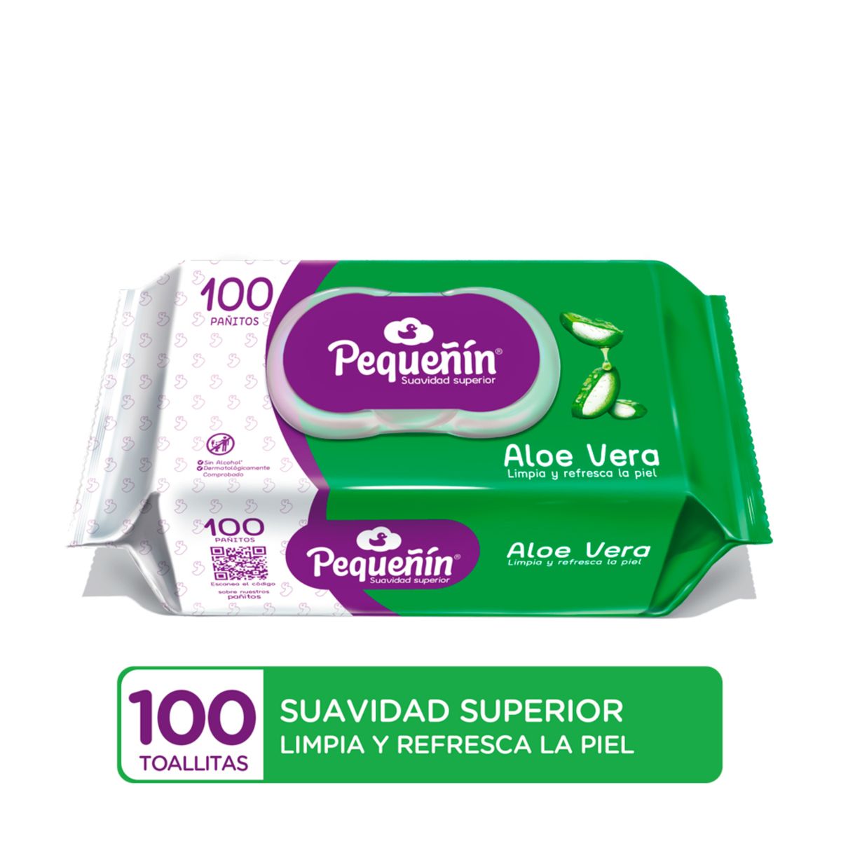 PEQUENIN - Toallitas Húmedas Pequeñin Aloe Vera Empaque 100 Und