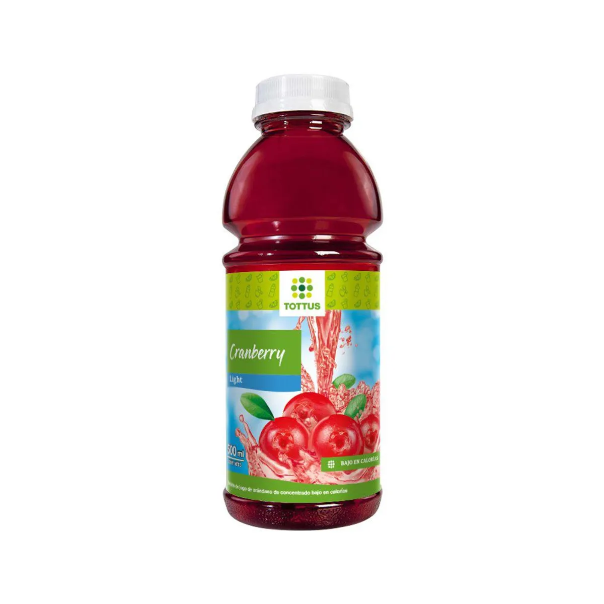 TOTTUS - Bebida Cranberry Tottus Light Botella 500 mL