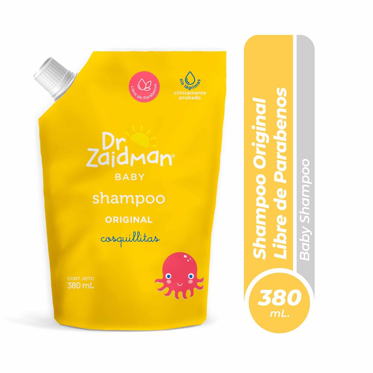 DR ZAIDMAN - Shampoo para Bebé Dr. Zaidman Original Cosquillitas Doypack 380 mL