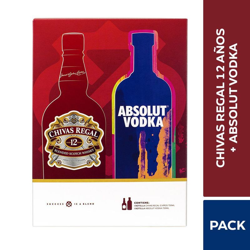 CHIVAS REGAL - KIT CHIVAS REGAL 12YO + ABSOLUT