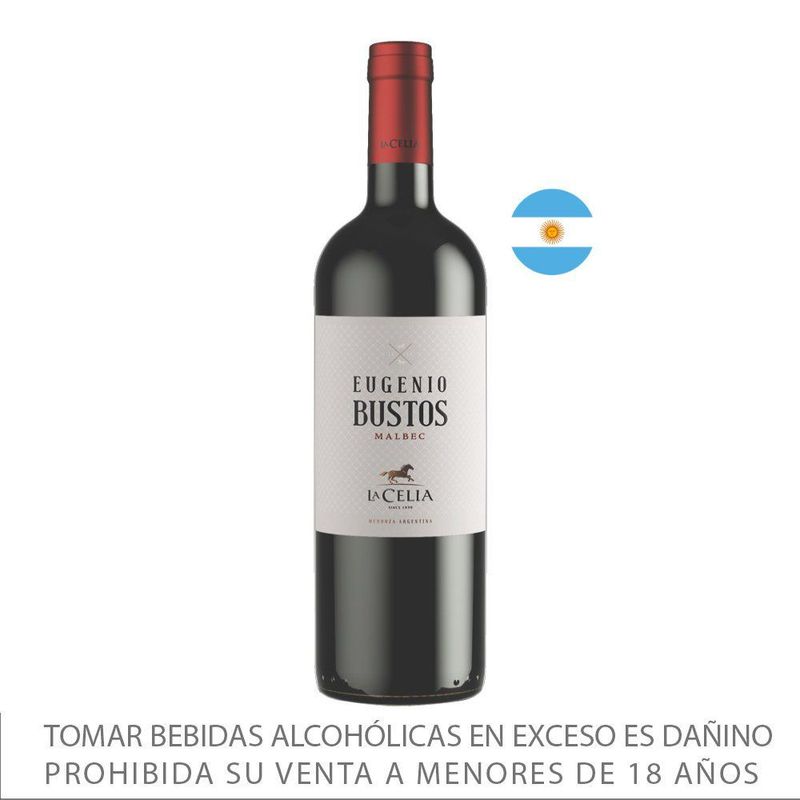 LA CELIA - Vino Tinto La Celia Malbec Eugenio Bustos Botella 750 mL