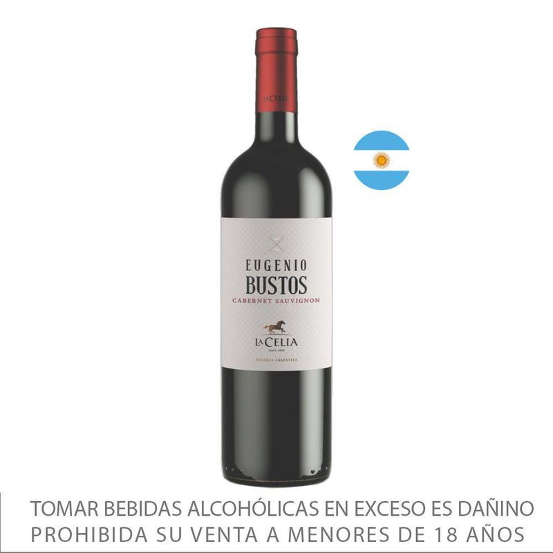 LA CELIA - Vino Tinto La Celia Eugenio Bustos Cabernet Sauvignon Botella 750 mL