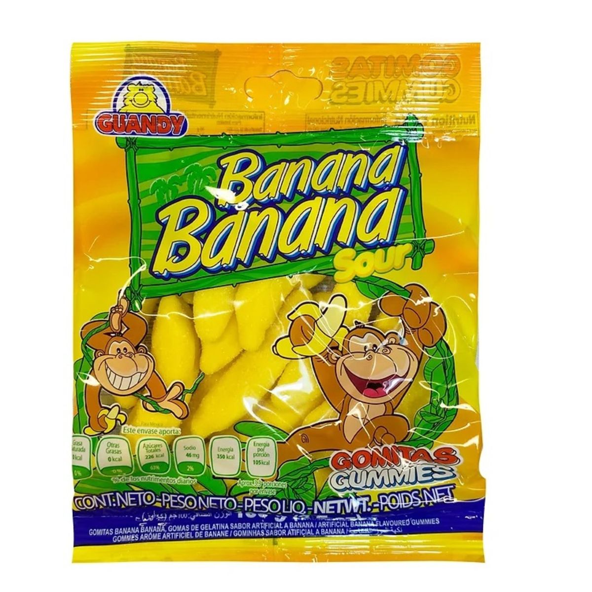 GUANDY - Gomitas Guandy Banana Bolsa 100 g
