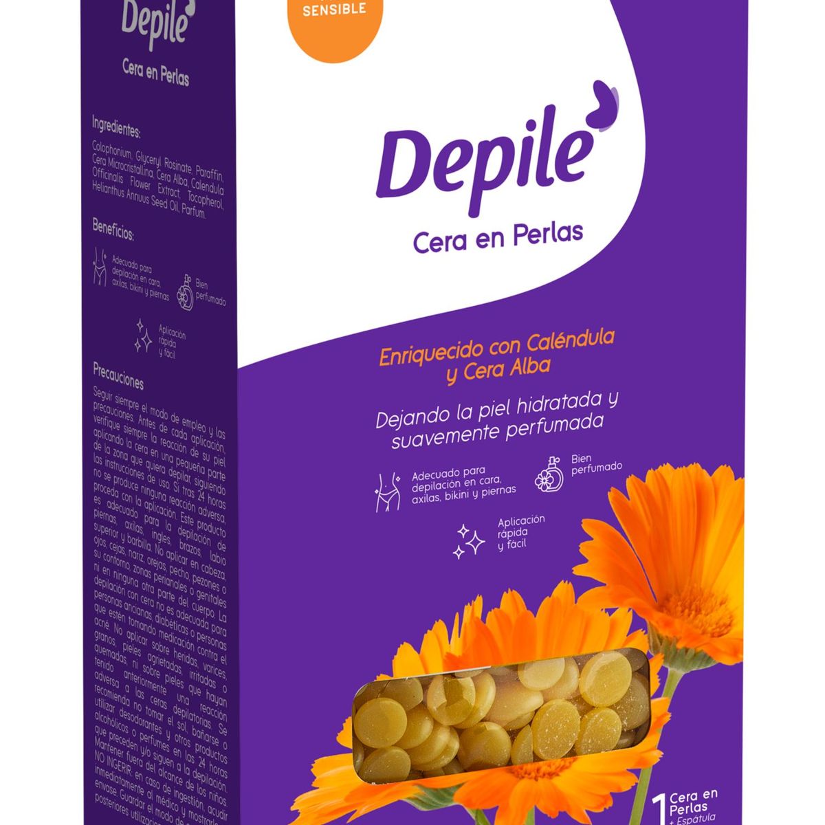 DEPILE - Cera Depiladora Depile Perlas Caléndula Caja 200 g