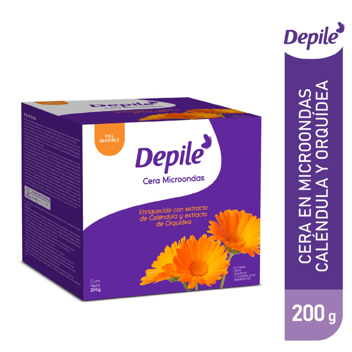 DEPILE - Cera Depiladora Depile Microondas Caléndula Caja 200 g