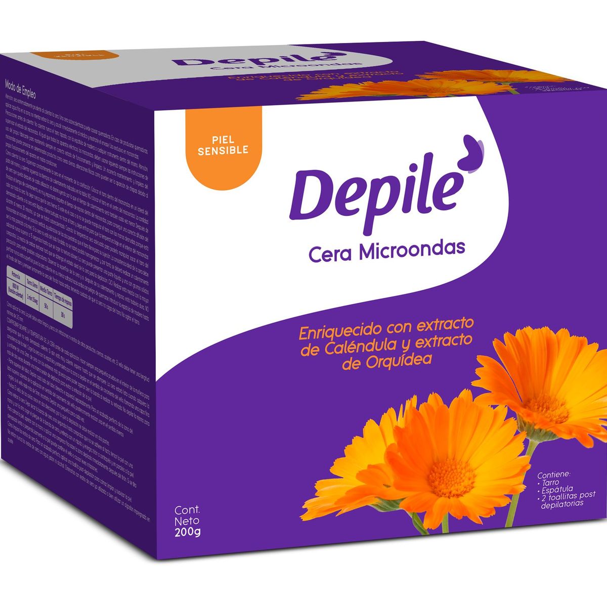 DEPILE - Cera Depiladora Depile Microondas Caléndula Caja 200 g