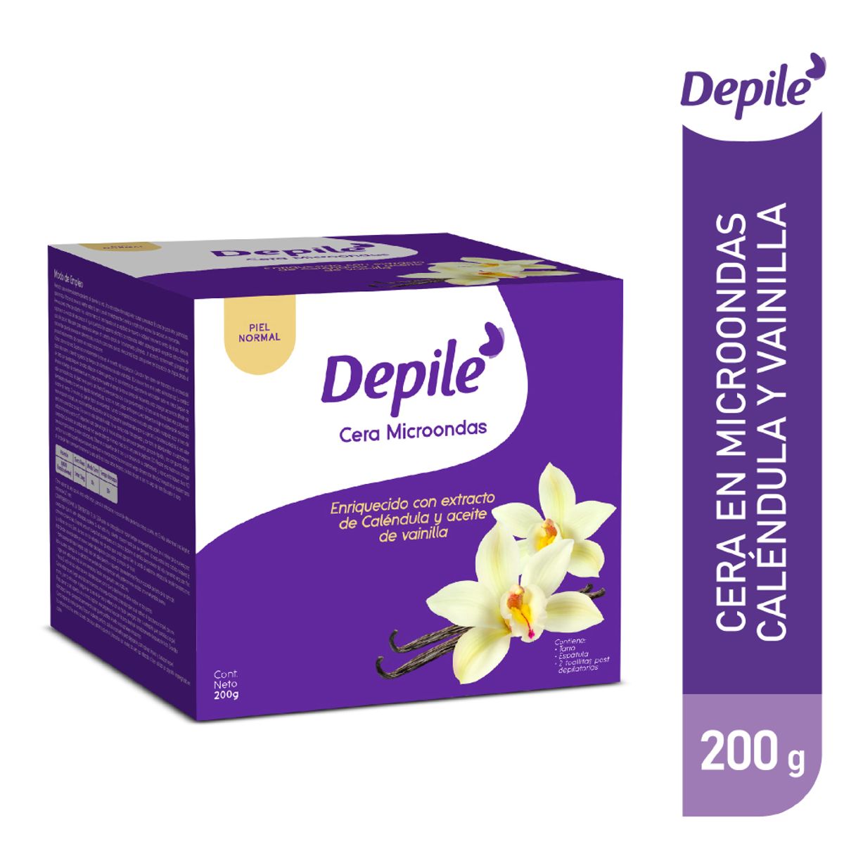 DEPILE - Cera Depiladora Depile Microondas Caléndula Vainilla Caja 200 g
