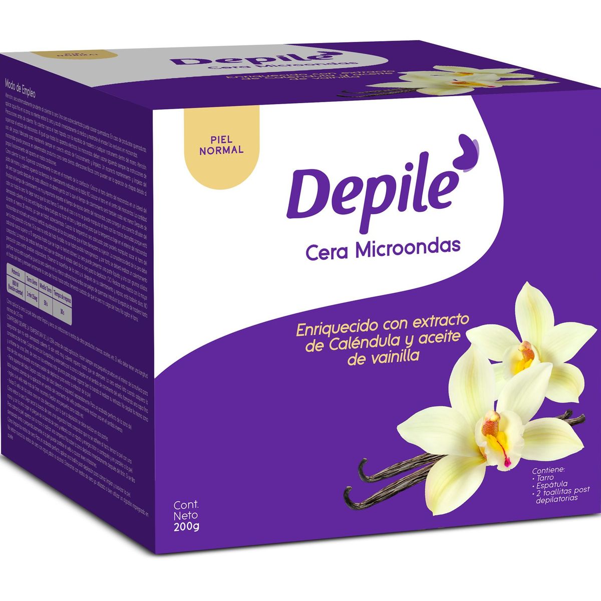 DEPILE - Cera Depiladora Depile Microondas Caléndula Vainilla Caja 200 g