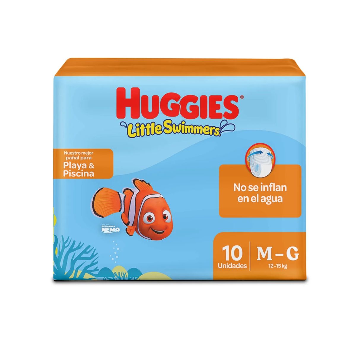 HUGGIES - Pañales Huggies Little Swimmers Etapa 2-3/M-G Empaque 10 Und