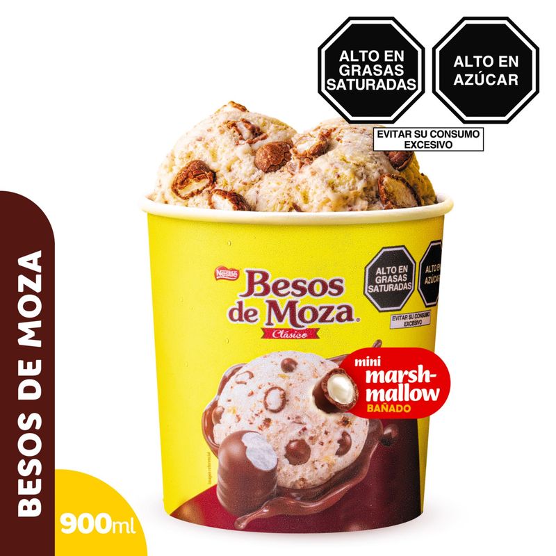 DONOFRIO - Helado Beso Moza Marshmallow Bañado Chocolate 900 mL