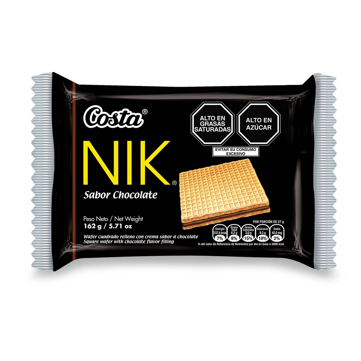 COSTA - Wafer Nik Chocolate Sixpack 162 g