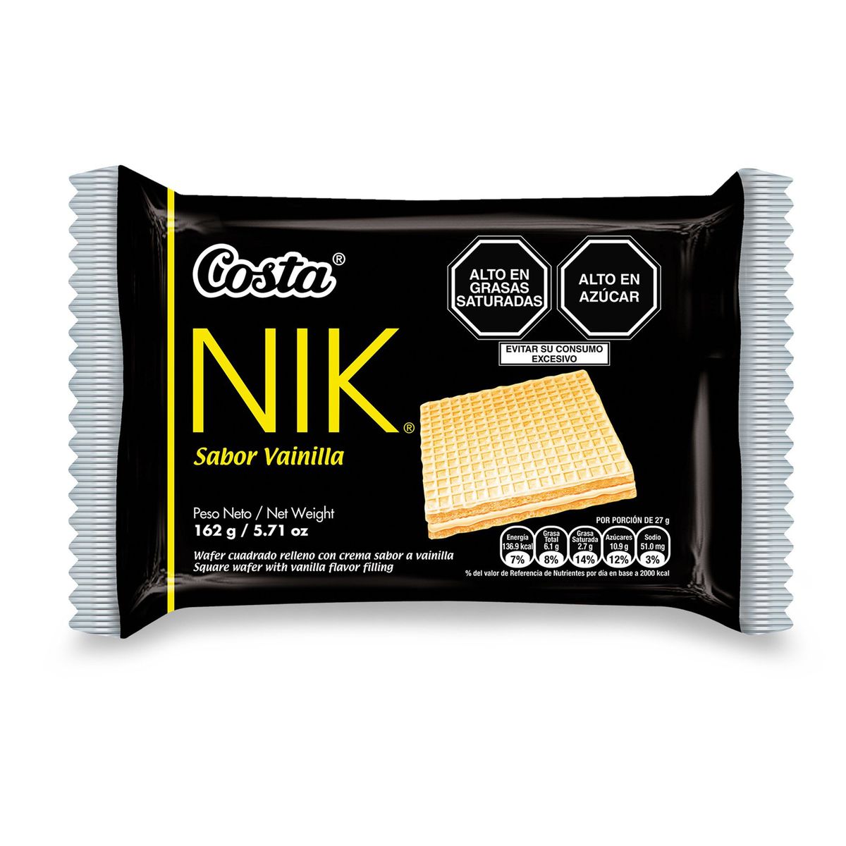 COSTA - Wafer Nik Vainilla Sixpack 162 g