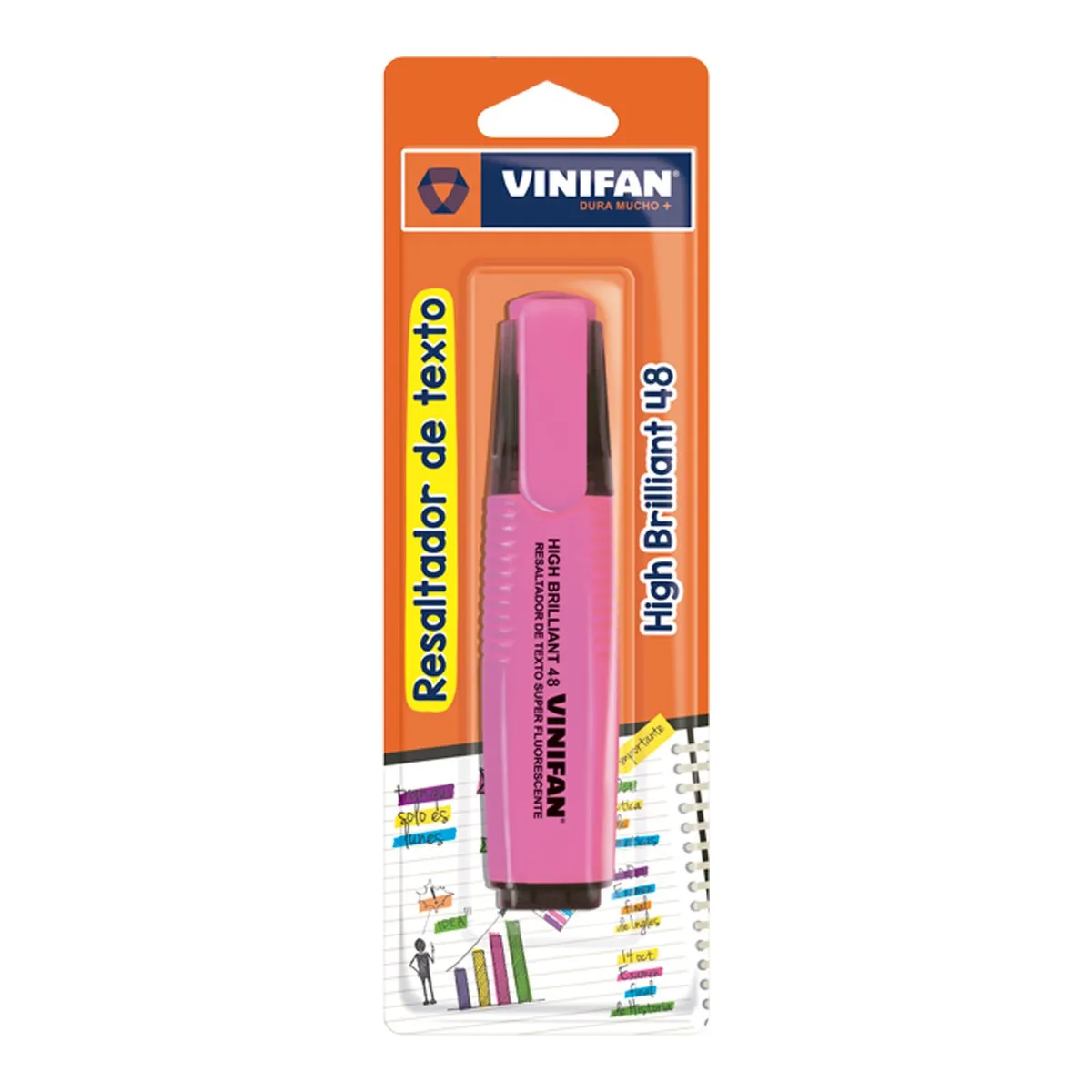 VINIFAN - Resaltador Vinifan High Brilliant 48 Color Rosado
