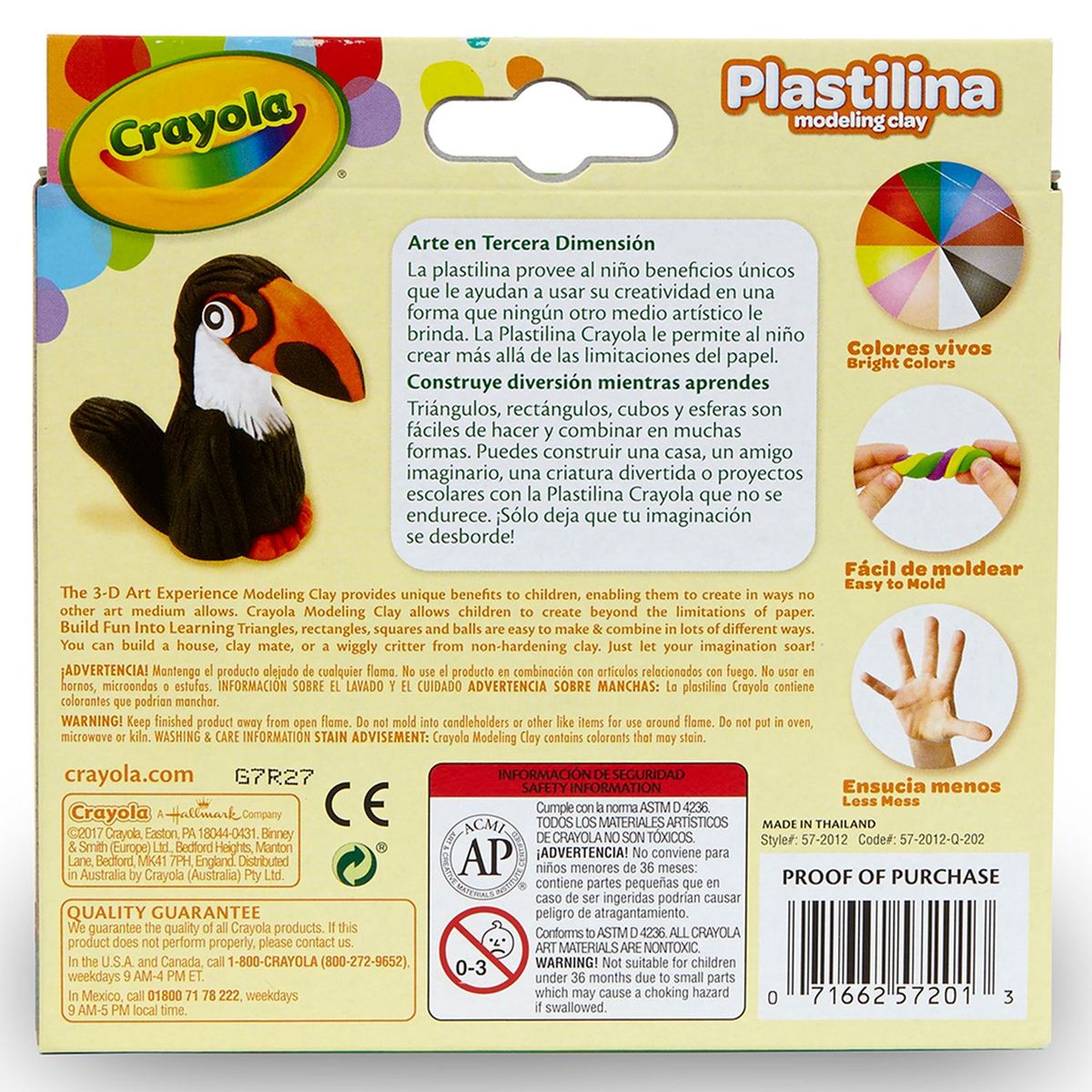 CRAYOLA - Plastilina Crayola Clásica Caja 12 Und
