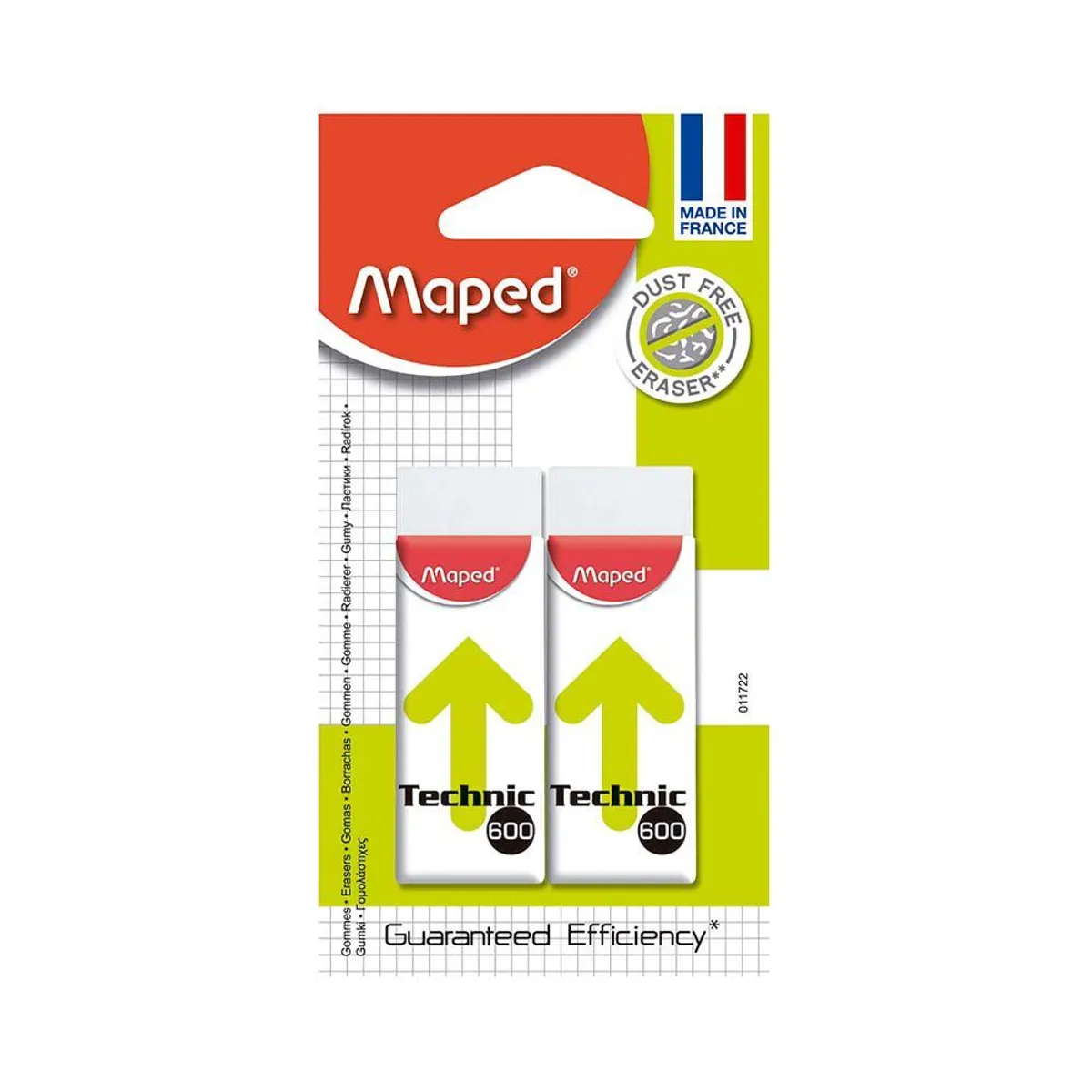 MAPED - Borrador Maped Blanco Escolar Empaque 2 Und