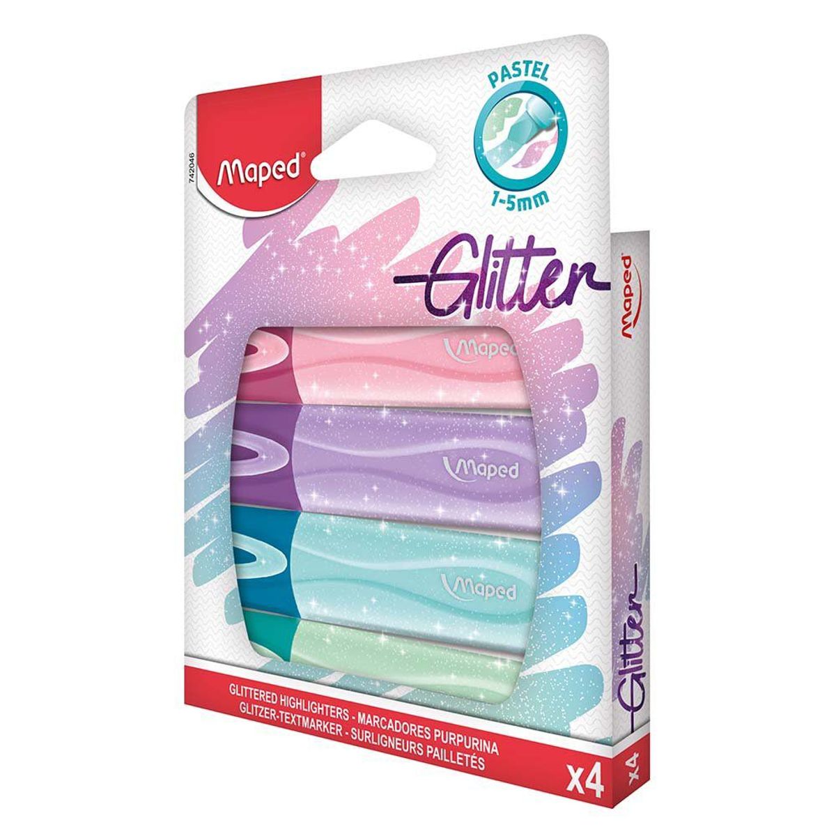 MAPED - Resaltador Maped Con Escarcha Glitter Caja 4 Und