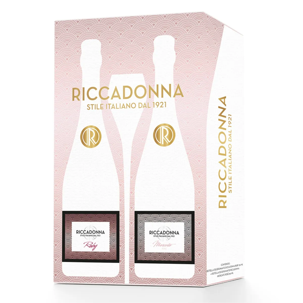 RICCADONNA - Espumante Riccadona Ruby 750 mL + Moscato Rosé 750 mL