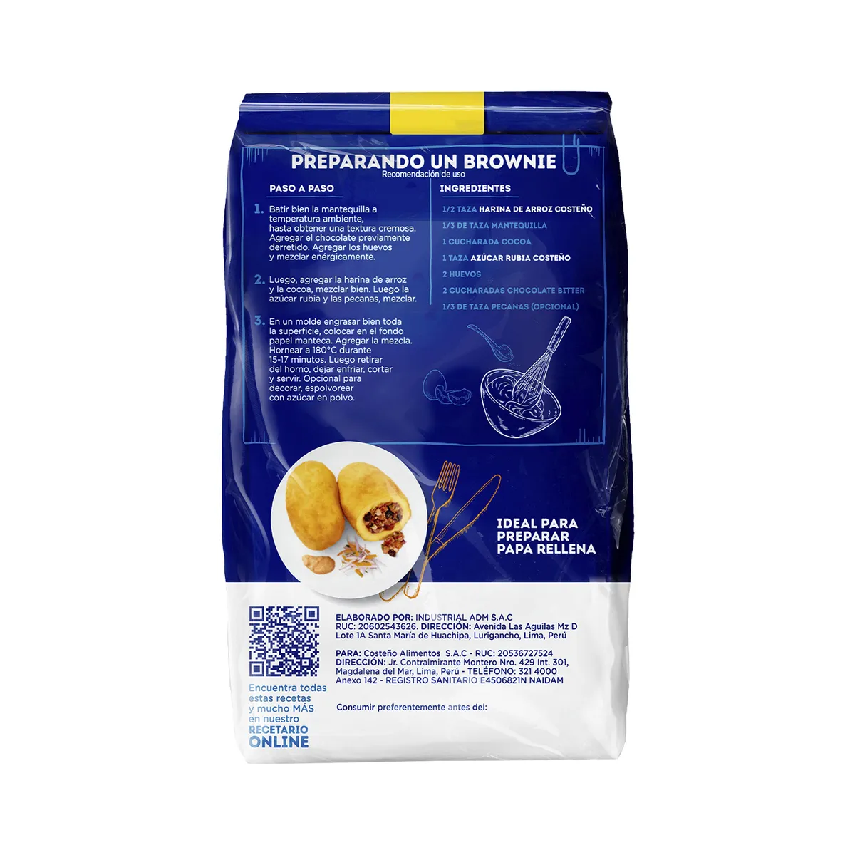 COSTENO - Harina de Arroz Costeño Bolsa 1 Kg