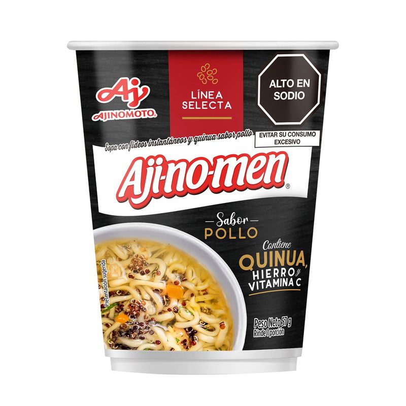 AJINOMEN - Sopa Instantánea Ajinomen Vaso Sabor Pollo con Quinua Envase57 g