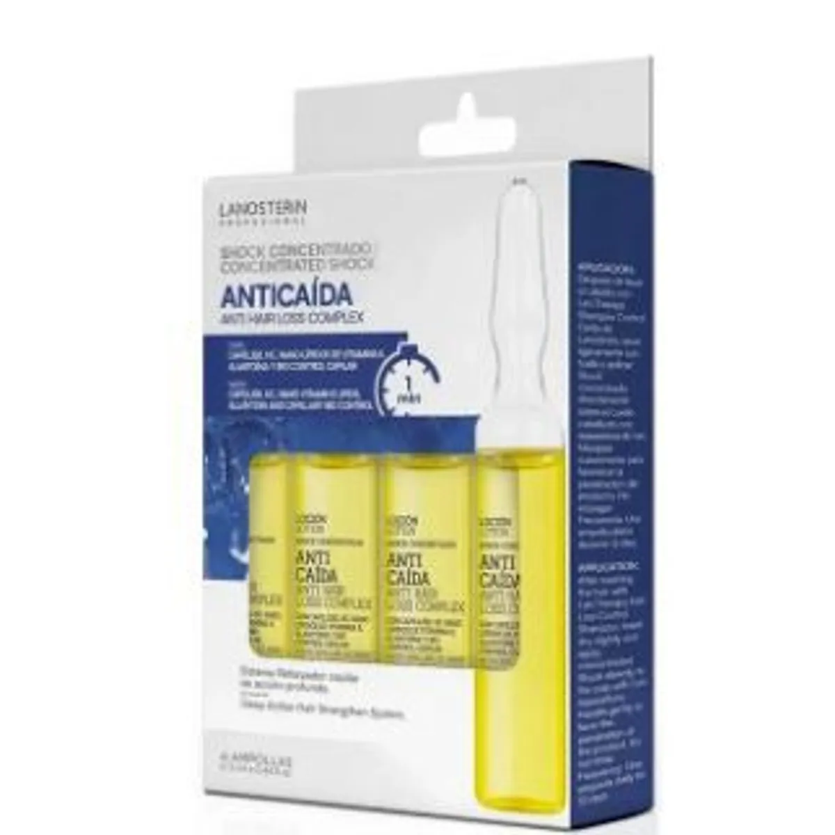LANOSTERIN - Shock Anticaída Lanosterin Ampollas Empaque 4 Und