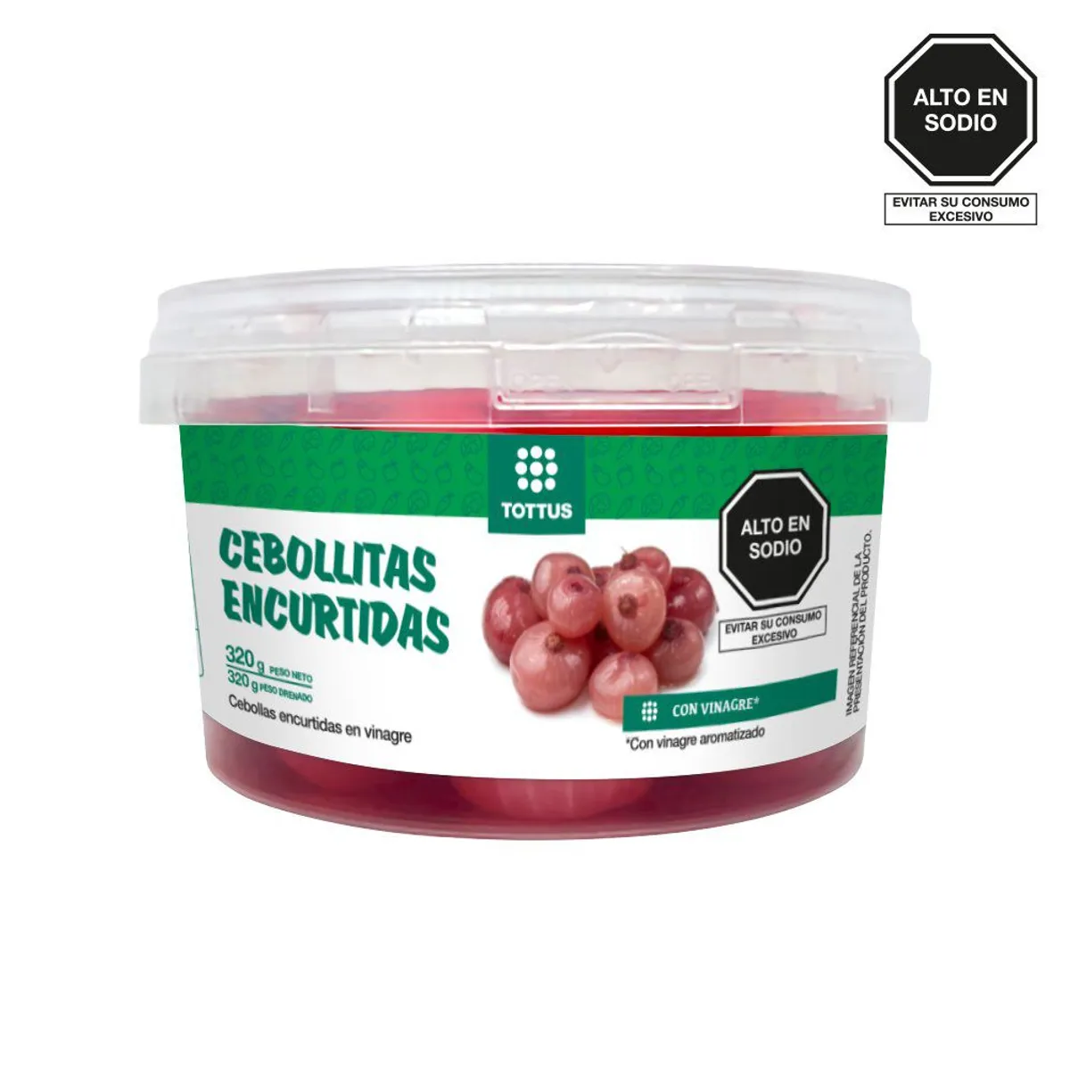 TOTTUS - Cebollas Encurtidas Tottus Envase 320 g