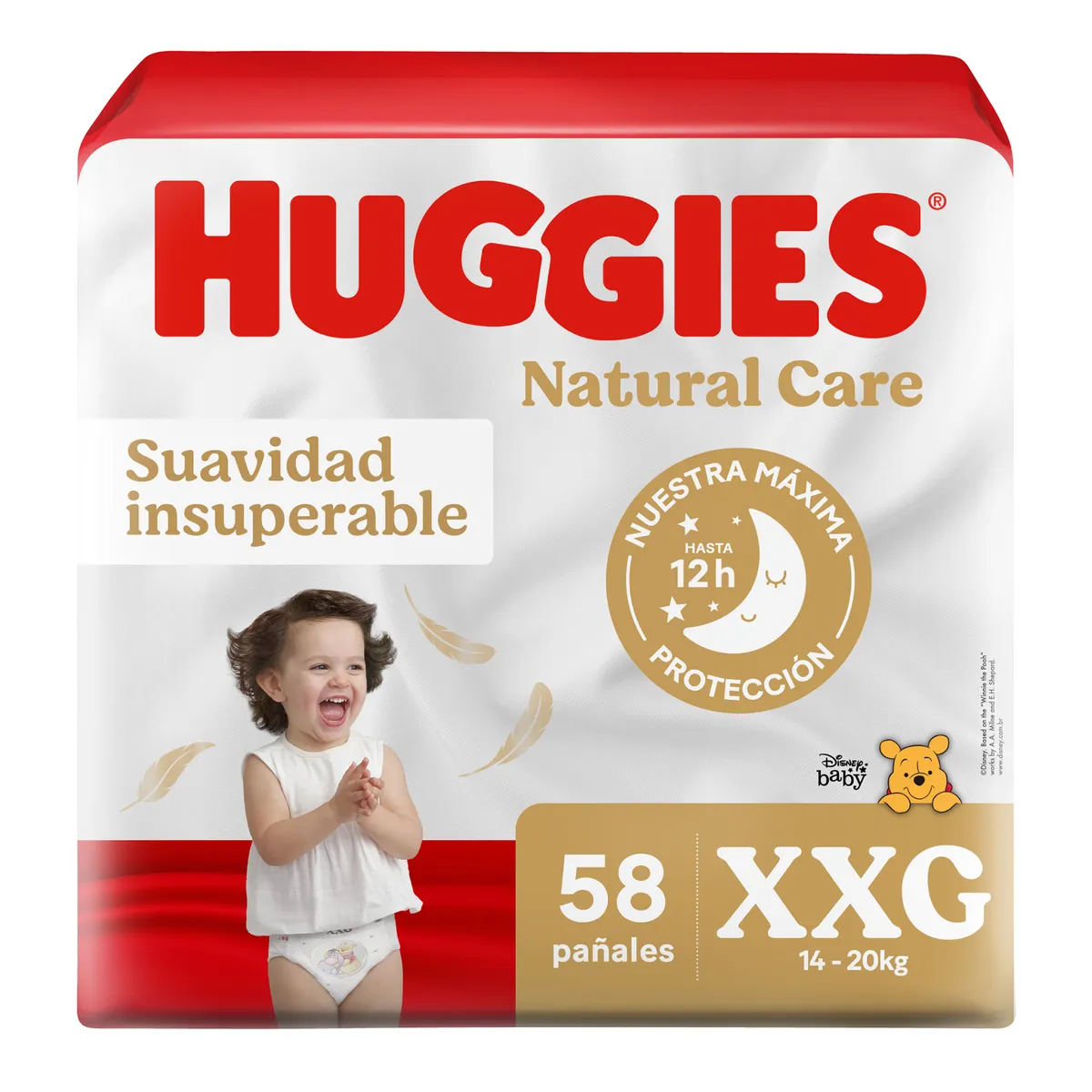 HUGGIES - Pañales Huggies Natural Care Talla XXG Empaque 58 Und