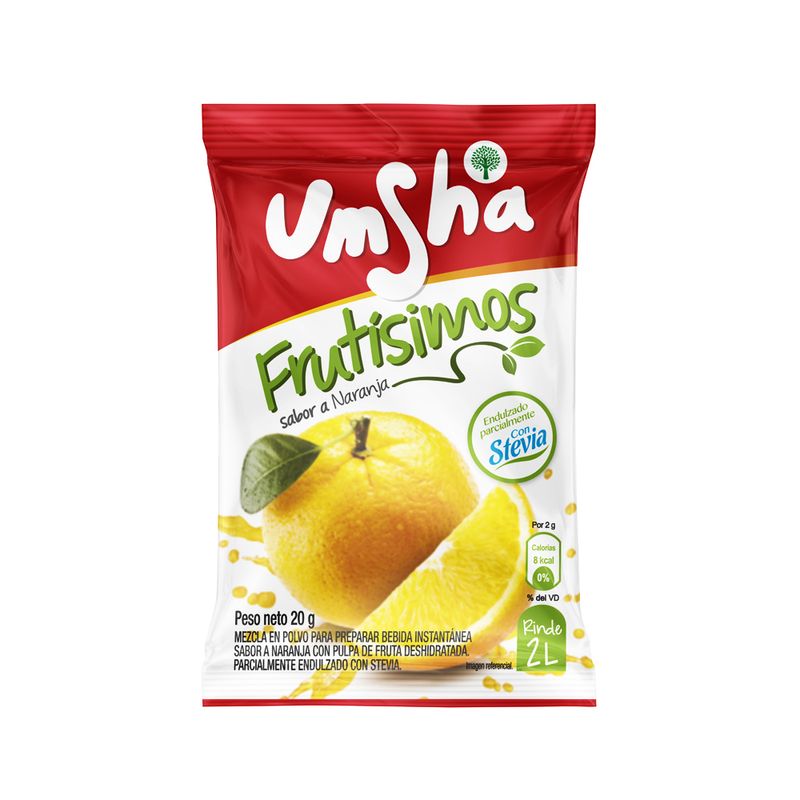 UMSHA - Refresco Instantáneo Umsha Frutisimos Naranja Sobre 20 g