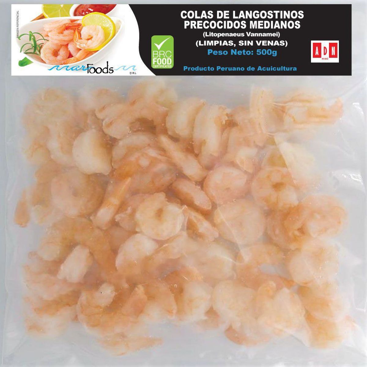 MARFOODS - Colas De Langostinos Medianos Precocidos Marfoods 500 g