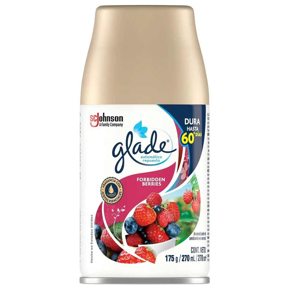 GLADE - Repuesto Ambientador Automático Glade Frutos Prohibidos Lata 270 mL