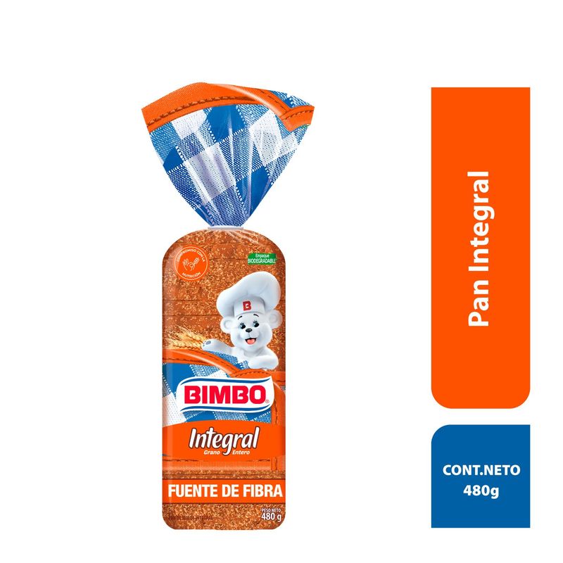 BIMBO - Pan de Molde Integral Bimbo 480 g