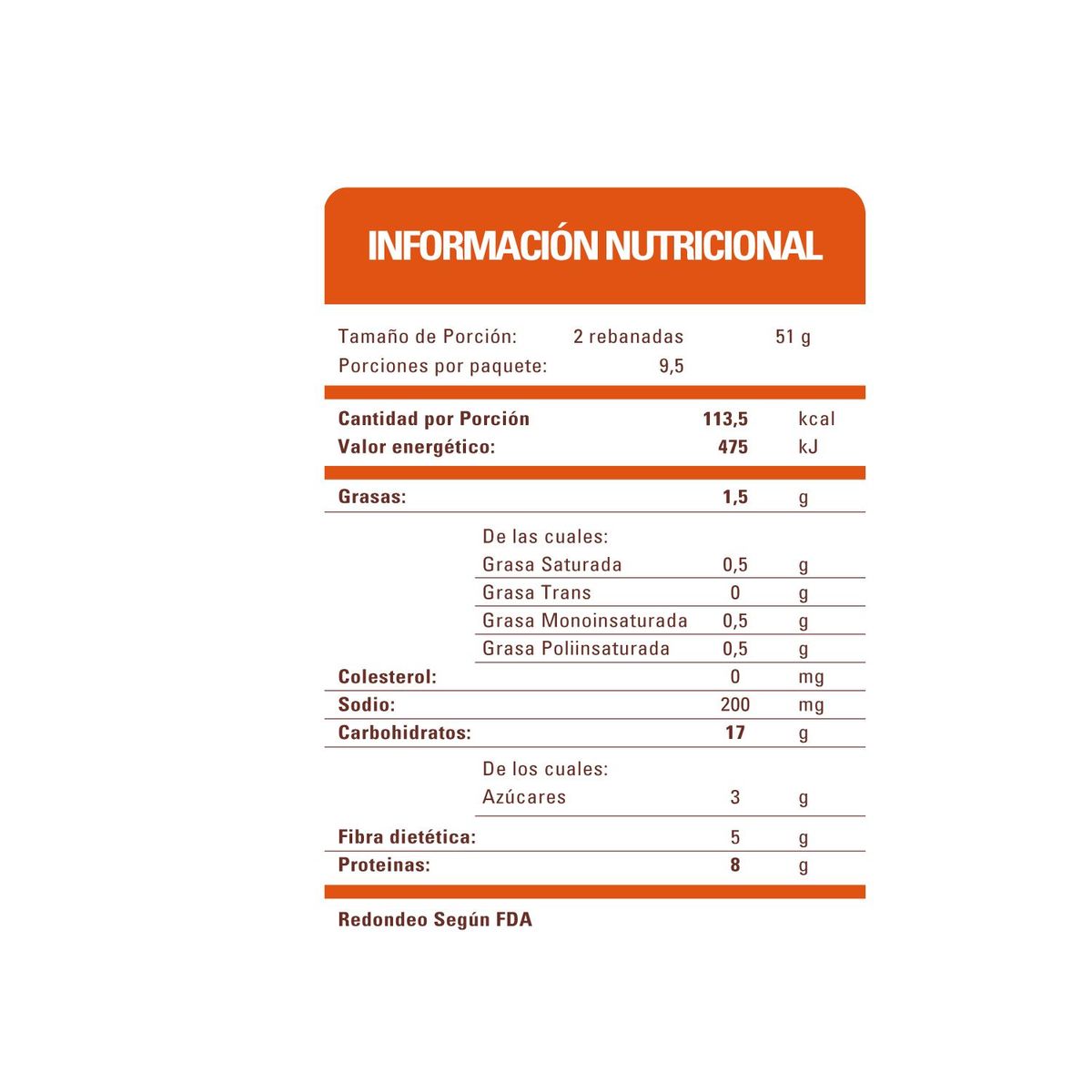 BIMBO - Pan de Molde Integral Bimbo 480 g