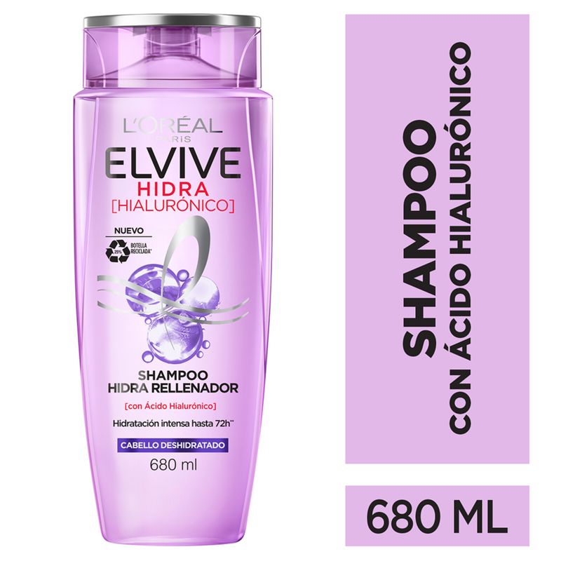 ELVIVE - Shampoo Elvive Hialurónico Cabello Deshidratado Botella 680 mL