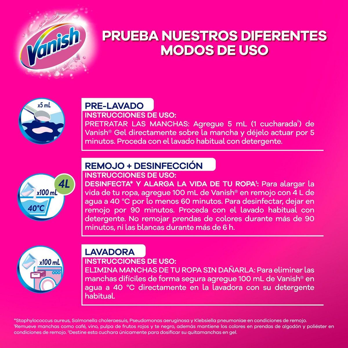 VANISH - Quitamanchas Líquido Vanish Ropa Color Doypack 1.8 L